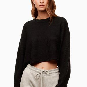 ARITZIA Wilfred Free Cropped Black Sweater XS